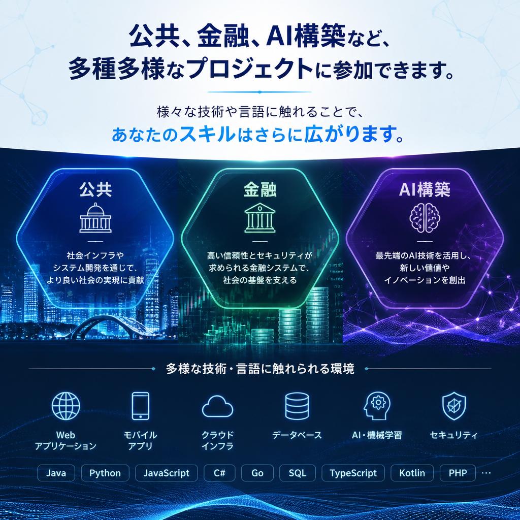 3. 幅広いシステム開発に参加
