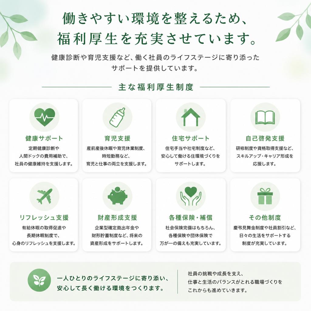 充実した福利厚生