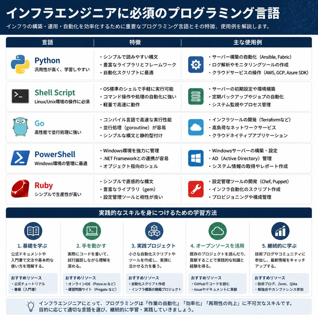2. 必須プログラミング言語とその使い方