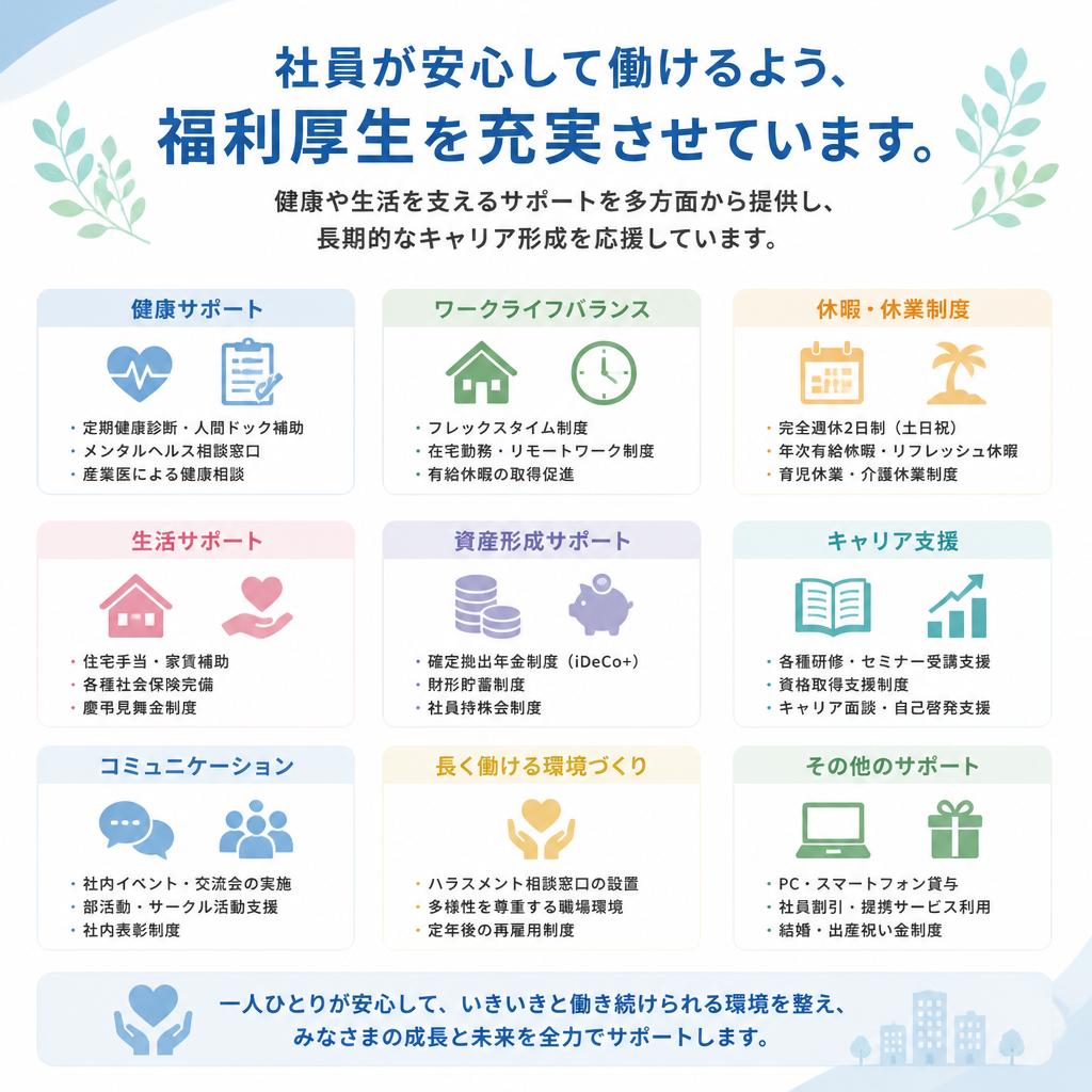 充実した福利厚生