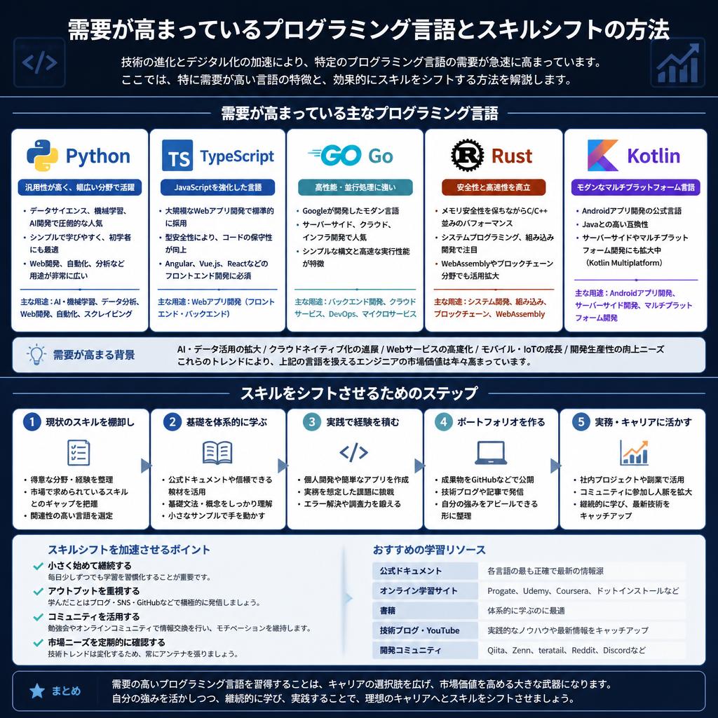 2. 注目のプログラミング言語とスキルシフト